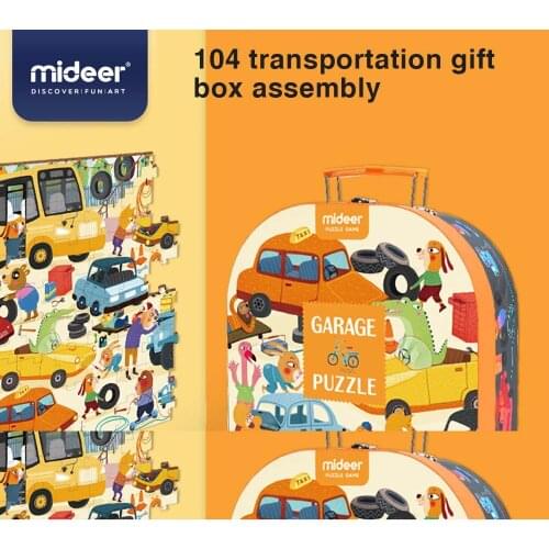 Childrens Puzzle Paper Puzzle Toy Baby Busy 104 pcs Traffic Puzzle Childrens Toys Gift Boxed Gifts