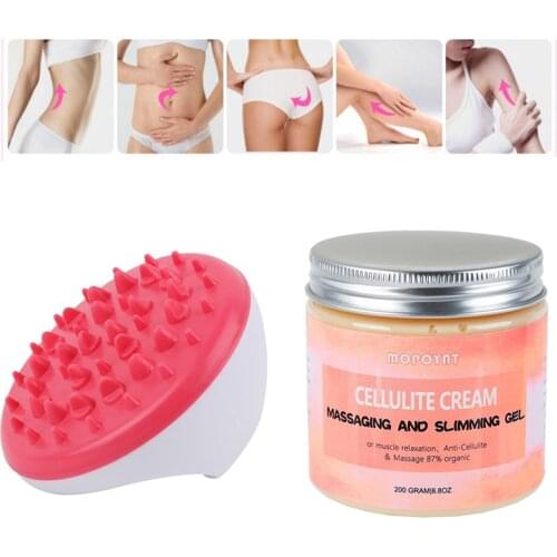 Slimming Cream 200g Portable Handheld SPA Anti Cellulite Full Body Massager Slimming Glove Brush Slimming Muscle Massage