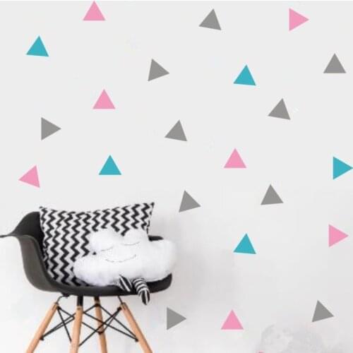Small Triangles Pattern Nursery Wall Sticker Vinyl Art Removable Poster Mural Beauty Livingroom Home Decoration Decor LY1384