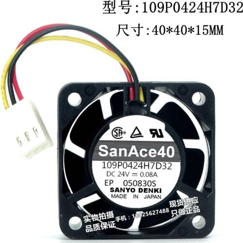 New original 109P0424H7D32 24V 0.08A 4CM 4015 machine cooling fan