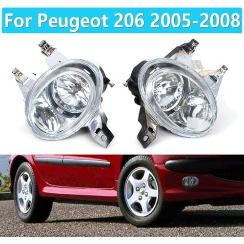 For Peugeot 206 2005 2006 2007 2008 Car Front Fog Lamp Fog Light Front Bumper Lamp Reflector Light Driving Anti Fog Light