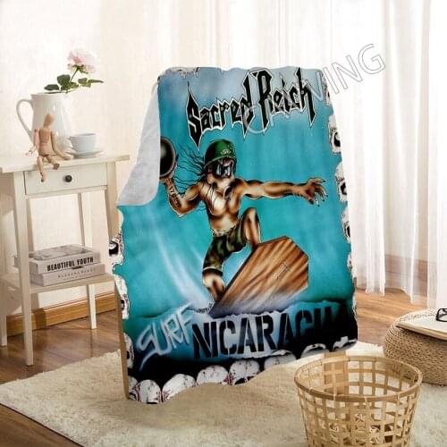 Sacred Reich Band 3D Printed Sherpa Blanket Rectangle Blanket Home Textiles Fleece Wearable Blanket Throw Blanket for Sofa