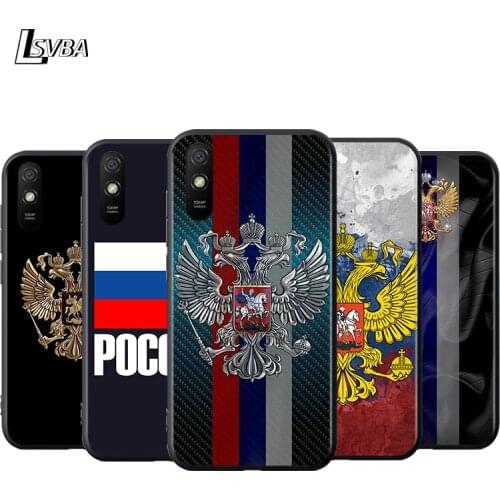Russia Flag Silicone Cover For Xiaomi Redmi K40 K30i K30T K30S K30 K20 10X Ultra Pro Black Soft Phone Case Shell