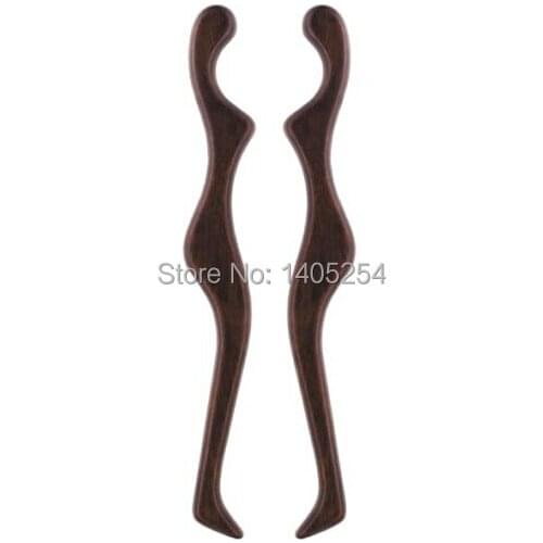 Stainless steel glass door handles wood handle