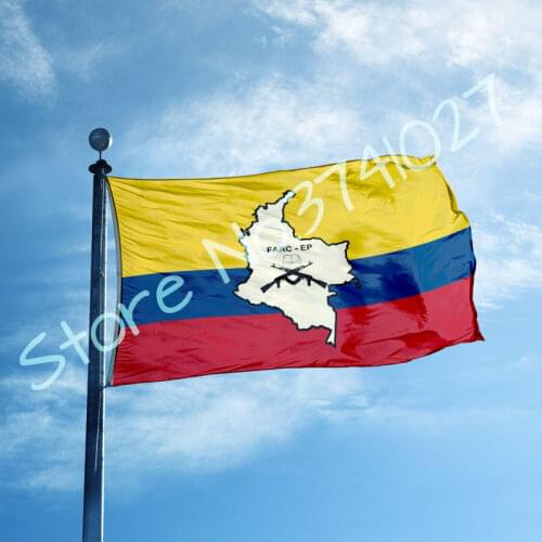 Custom 90x150cm hobby polyester flag Colombian flag with gun Flag