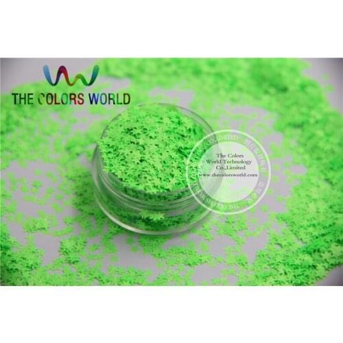 Solvent resistant Sparkles- Neon Green Color Stars-shaped Glitter Confetti for Nail Polish and DIY decoration 1Pack =50g