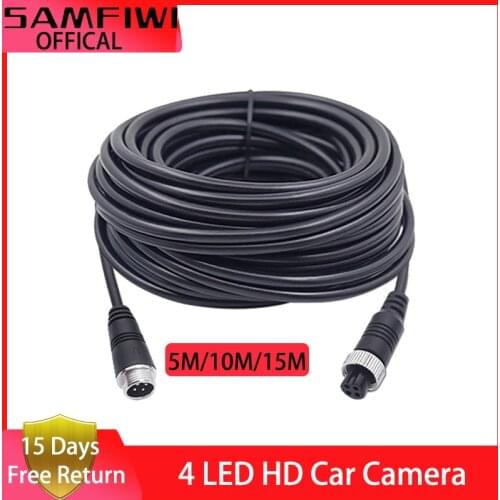 5M/10M/15M/20M 4 pin aviation vehicle cctv camera waterproof extension cable 4-Pin Aviation Video Cable backup camera wire