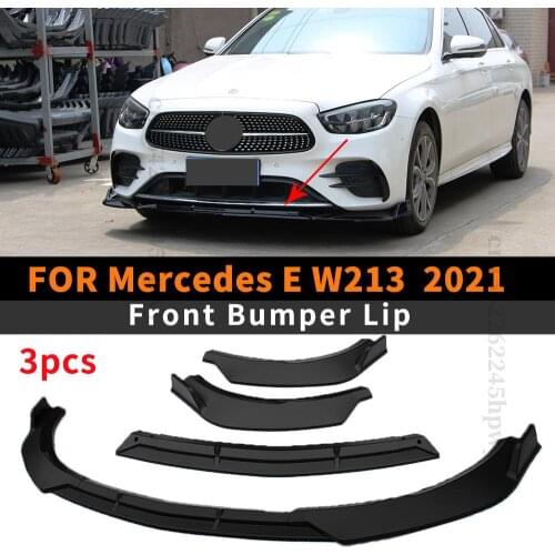 Front Bumper Lip Chin Spoiler Deflector Protector Exterior Part Tuning Cover Trim Styling Body Kit For Mercedes Benz E W213 2021