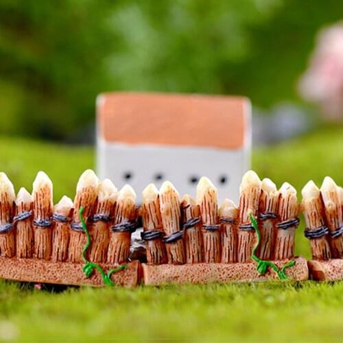 ZOCDOU 1 Piece Enclosure Rail Bounding Wall Pen Sheepfold Pigpen Position Fence Small Figurine Crafts Ornament DIY Miniatures