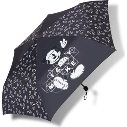 Mickey mouse Umbrella rain women windproof umbrella men Folding Three Fold Anti-Ultraviolet Sun Umbrella Women Kids Gift