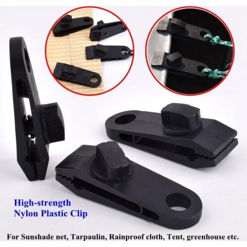 1~50pcs Nylon Plastic Tarpaulin Clamp Sunshade Net Rainproof Cloth Tent Clip Greenhouse Installation Hook Fence Hang Expand Tool