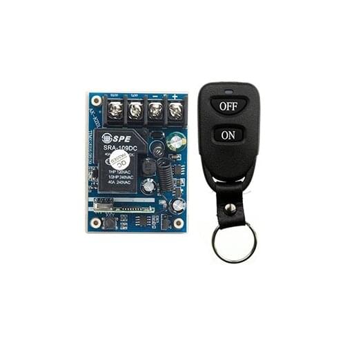DC12V 24V 36V 48V 10A 1CH Remote Control Light Switch Relay Output Radio Receiver Module and Belt buckle Transmitter