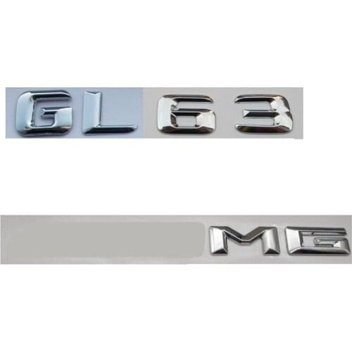 3D Chrome Number Letters Trunk Badge Emblems Emblems for Mercedes GL63 for AMG
