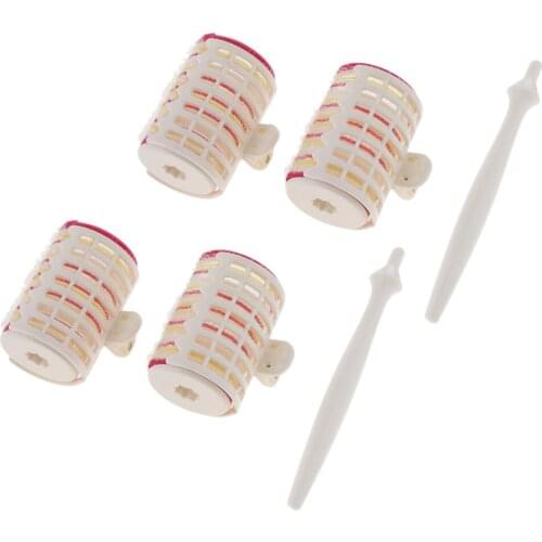 4x Salon Hairdressing Curlers/DIY Hair Clamp Curler/Hair Roller Curler Clips