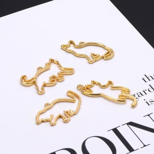 4pcs Accessories For Jewelry Hand Made Naughty Cats Blank Frame Pendant Open Bezel Setting UV Resin Jewelry