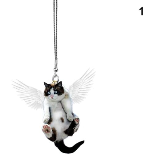 Car ornaments Cute Cat Dog Car Hanging Ornament Rear View Mirror Car Styling Interior Accessories For Car Decoration F-Best
