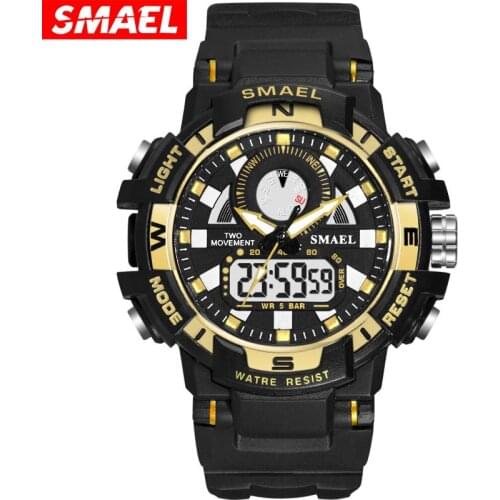 2019 SMAEL Women Watches White Fashion Sport Watch Childrens LED Digital Quartz Casual Clock Boy & girl Dual Display Wristwatch