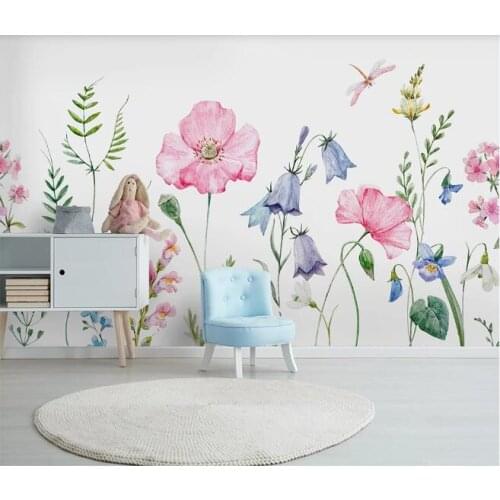Flower Wallpaper Butterfly Photo Wall Paper for Bedroom Decor Contact Paper Wall Mural Luxury Home Decor Canvas Murals Custom