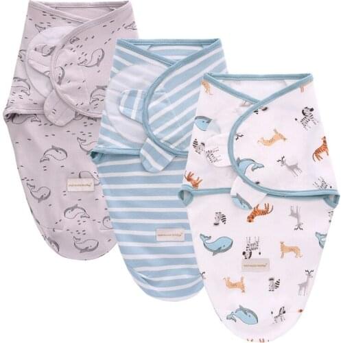 Baby Tire Cap Wrapped Blanket Set Newborn Anti-startle Anti-kick Sleeping Bag Spring and Autumn Adjustable Swaddling Quilt