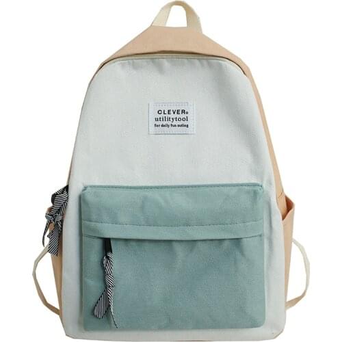 For Girls Portable Backpacks Student Bags Women Lightweight Canvas Bags Durable Fashion Laptop School Bag