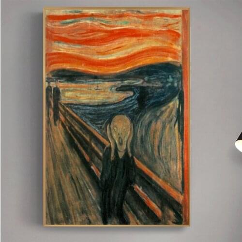 Edvard Munch The Scream Famous Canvas Art Paintings Reproductions Abstract Classical Scream Wall Posters Cuadros Home Decoration