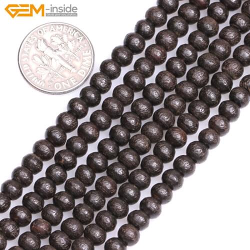 Gem-inside 5mm Natural White Yellow Rondelle Spacer Bone Beads for Jewelry Making 17inches About 100 pcs DIY