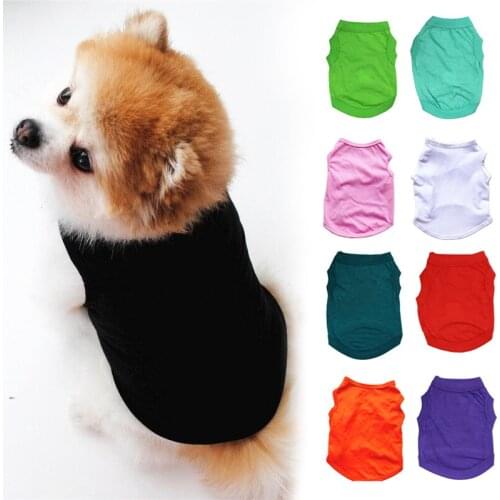 Summer Pet Sleeveless Vest Dog Puppy Clothes Pug Poodle Vests Shirt Leisure Hoodies Costumes Clothing Dog T-Shirts