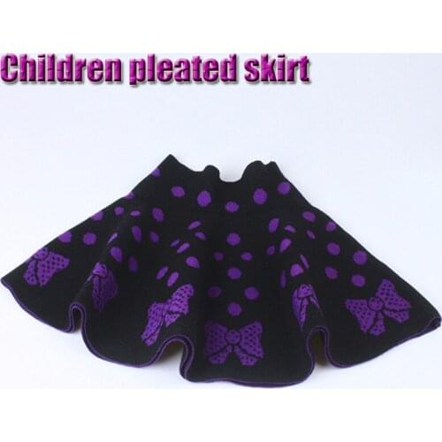 Hot Sale Girl Pleated Skirts Spring Autumn All Fit Tutu Skirt Purple Back Color Girls Clothing Short Skirts Faldas Ball Gown