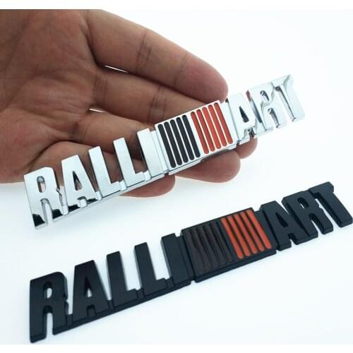 3D Metal Ralli Art Logo Badge Emblem Car Sticker Car Decal Fit For Mitsubishi RalliArt Lancer Car Styling Accessories