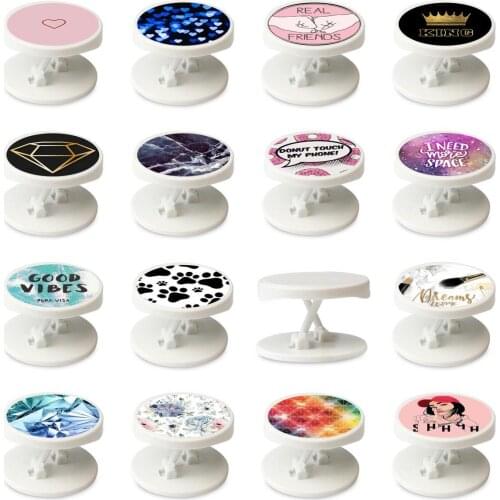 2021 Fashion Hot Sale Round Phone Grip Holder For Girls Folding Phone Holder Stand Mobile Phones