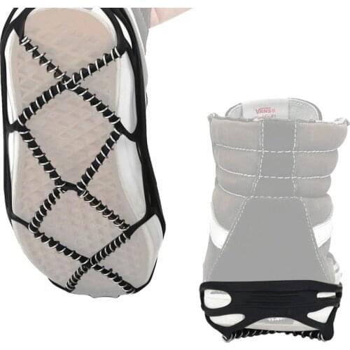 One Pair Ice Spikes Grips Outdoor Sports Hiking Climbing Snow Walking Ice Crampons Anti Slip Winter Shoes Cleats Crampons