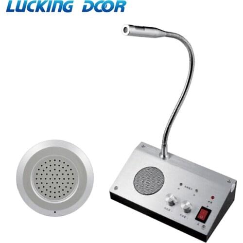 Window Speaker Counter Dual Way Intercom for Bank Office otor Station Ticket Office Microphone Intercom Speaker System