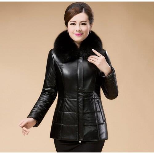OKXGNZ Womens Winter Leather Jackets
