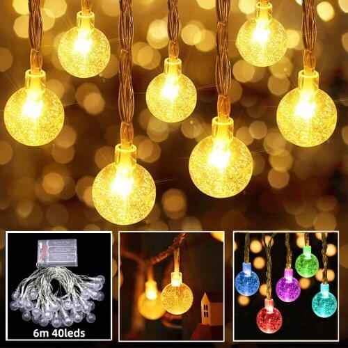 Personalized Christmas led String lights Cherry Ball Bubble Lamps Best Garland For Christmas New Year Wedding Party Decoration
