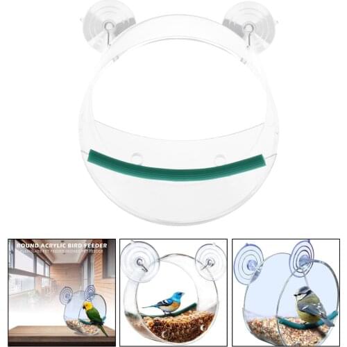 Clear Bird Feeder Outside Hanging Birdhouse Acrylic with Removable Tray Outdoor Bird Feeders Easy to Clean