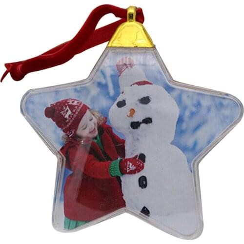 Christmas Transparent Photo Fivestar Ball Christmas Decorations Xmas Xmas Tree Hanging Decor For Home Diy Party Kids High Grade