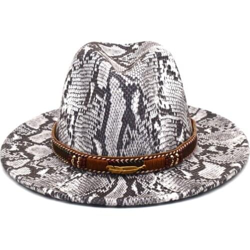 Hot Ladies Autumn And Winter Imitation Wool Hat Sun Hat Mens Fedora Big Brim Hat Classic Wide-Brimmed Felt Fedora F31