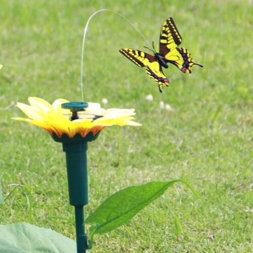 Solar Powered Dancing Fluttering Butterflies Flying Hummingbird Garden Plants Flowers Stake Yard Lawn Decor SCVD889