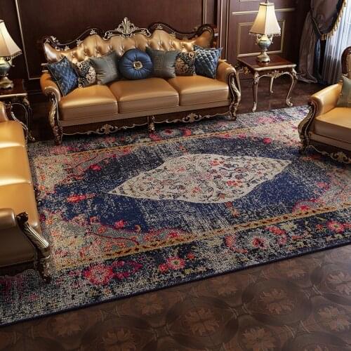 Morocco Vintage Ethnic Persian Style Carpet For Living Room Bedroom Floor Rugs Mat Floral Non-Slip Home Decor American Area Rugs