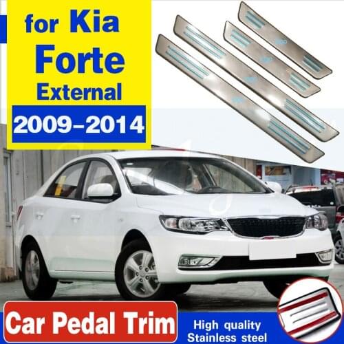 High quality stainless steel Welcome pedal Scuff Plate/Door Sill for KIA Forte 2009 2010 2011 2012 2013 2014 Car styling