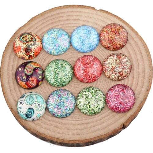 Onwear mix pattern photo round dome glass cabochon 25mm 30mm 40mm 12mm diy handmade jewelry findings for earrings pendants