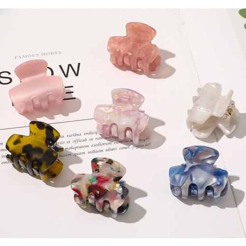 2020 Korean Acrylic Hair Clips For Women Crab Hair Clips Female Fashion Hair Clips Simple Retro Makeup Hair Styling Tool