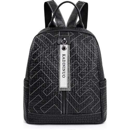 Genuine leather Backpack Women 2021 New Fashion Wild large-capacity backpack famous brand travel leisure shoulder bag tide