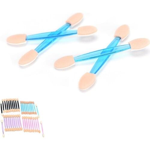 10pcs Pro Sponge Stick DIY Beauty Double-head Shadow Eyeshadow Brush Styling Women Cosmetic Makeup Tools