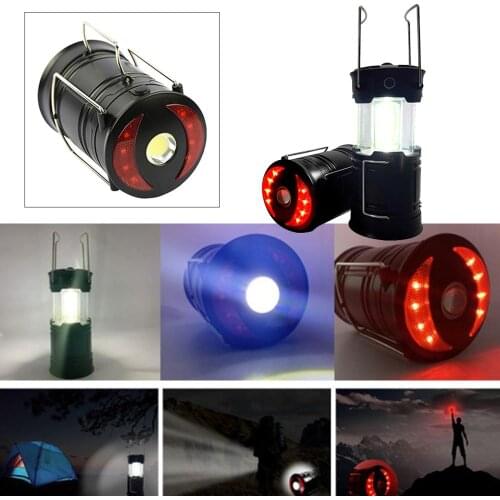 2-In-1 Portable COB Camping Lantern LED Torch Ultra Bright Collapsible