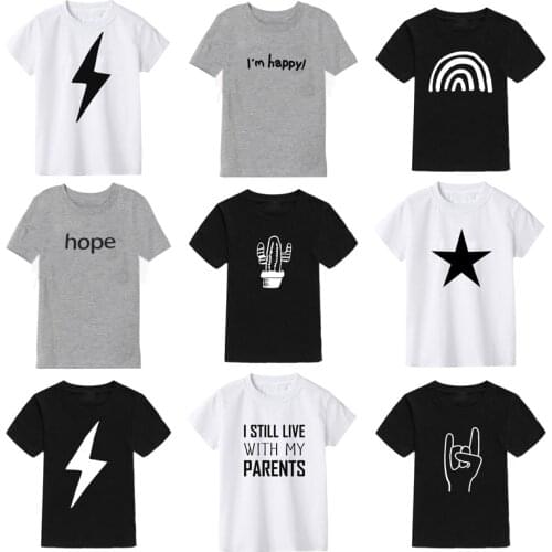 2021 New Childrens pure cotton casual fashion printed T-shirt bottoming shirt boys clothes girls clothes baby boy T-shirt