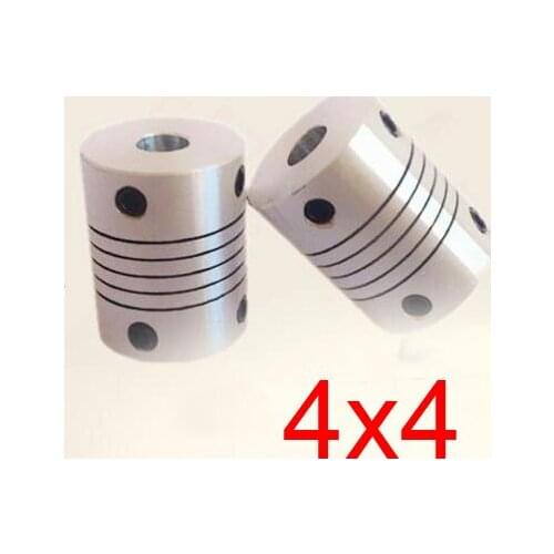 30pcs/lot 4x4 CNC Motor Jaw Shaft Coupler screw encoder 4mm to 4mm 4 to 4 Flexible Coupling 19mm OD 25mm length