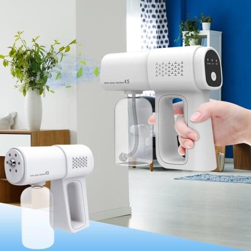 380ML Nano Spray Gun Ultraviolet ray Blue Light Disinfection Sprayer Rechargeable Portable Handheld Atomization Disinfection Gun
