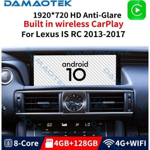 DamaoTek 10.25" Android 10 car radios For Lexus IS RC 2013-2018 wireless carplay car players video Stereo receiver screen