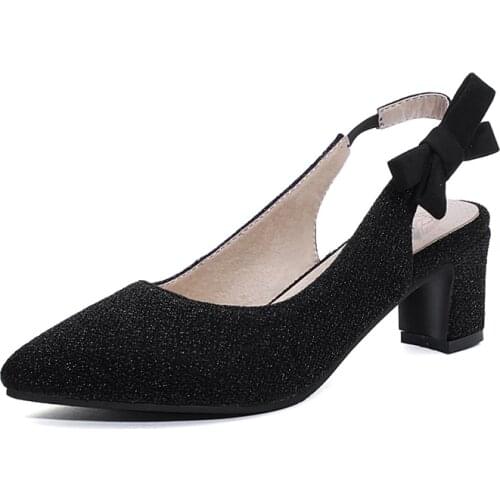 Big Size 11 12 13 14 15 16 17 high heels sandals women shoes woman summer ladies Pointed Shallow mouth Thick with sandals